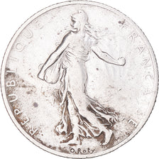 Moneta, Francia, Semeuse, 2 Francs, 1905, Paris, MB, Argento, KM:845.1