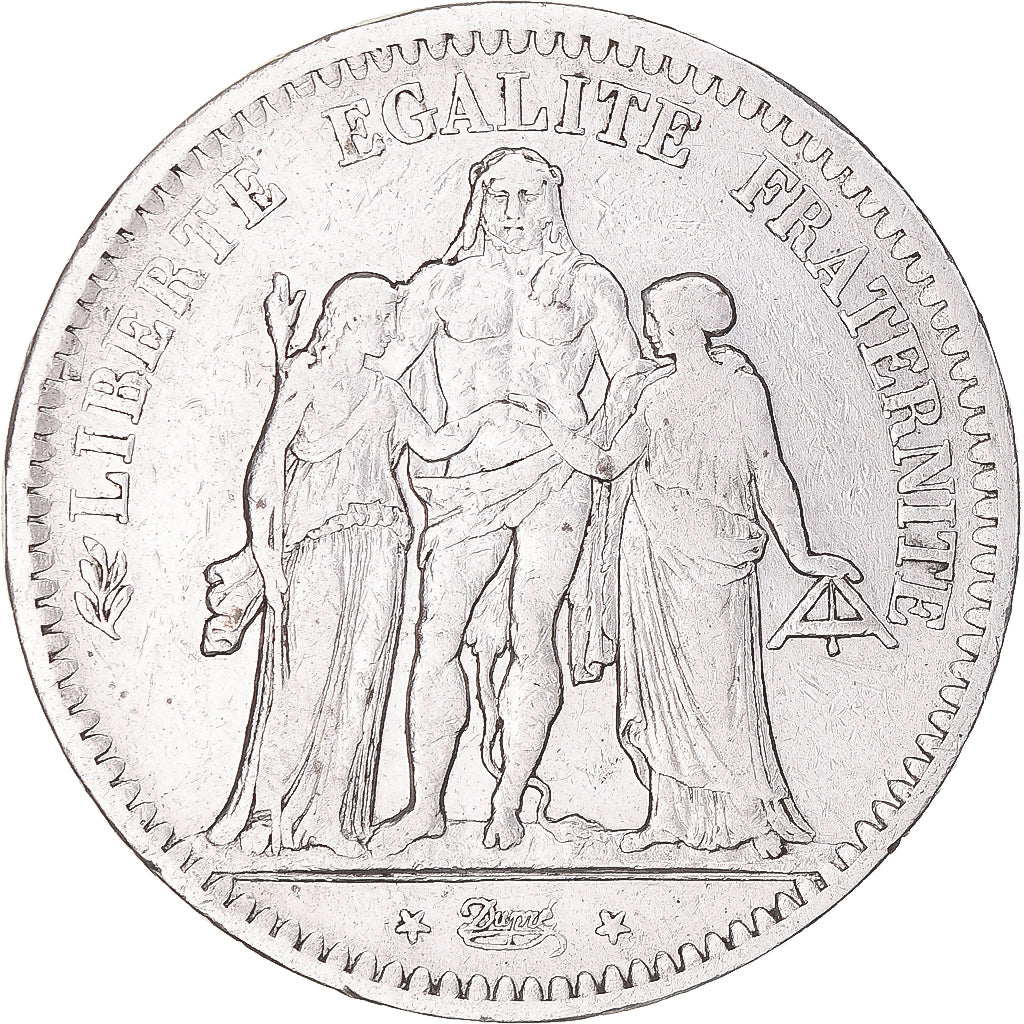 Coin, France, Hercule, 5 Francs, 1849, Strasbourg, VF(30-35), Silver, KM:756.2