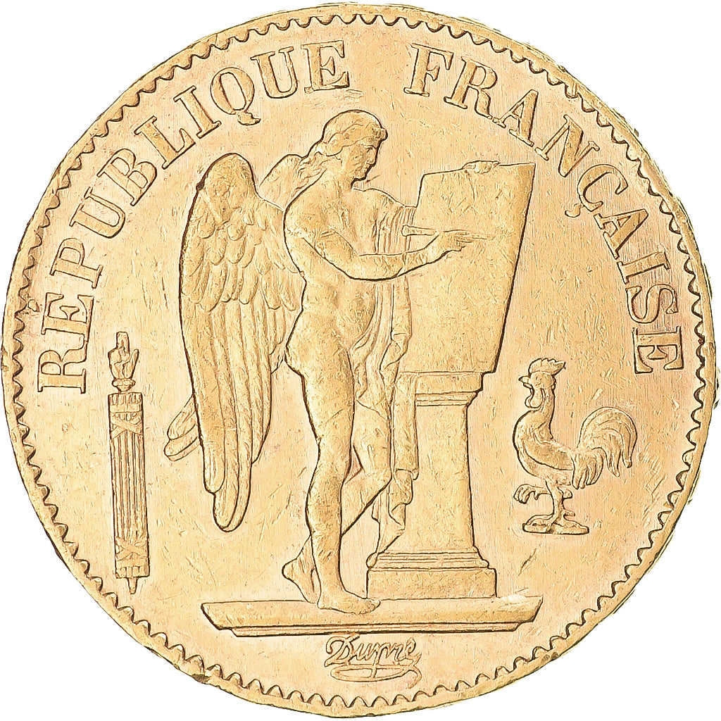Münze, Frankreich, Génie, 20 Francs, 1877, Paris, VZ, Gold, KM:825