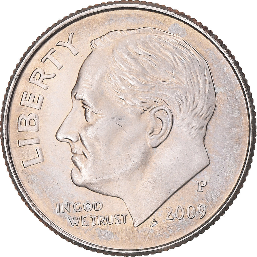 Münze, Vereinigte Staaten, Roosevelt Dime, Dime, 2009, U.S. Mint, Philadelphia