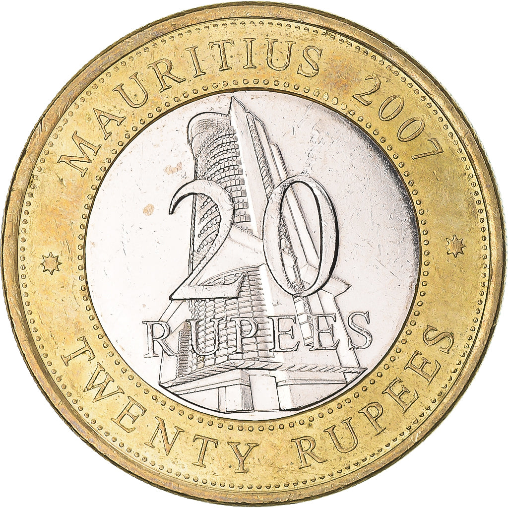 Munten, Mauritius, 20 Rupees, 2007, PR, Bi-Metallic, KM:66