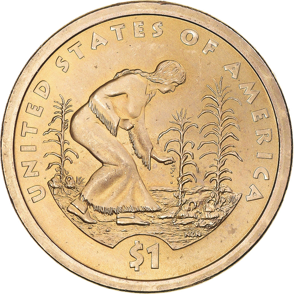 Coin, United States, Native American Dollar - Planting crops reverse, Dollar