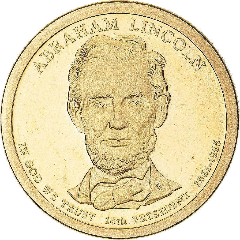 Monnaie, États-Unis, Abraham Lincoln, Dollar, 2010, San Francisco, satin