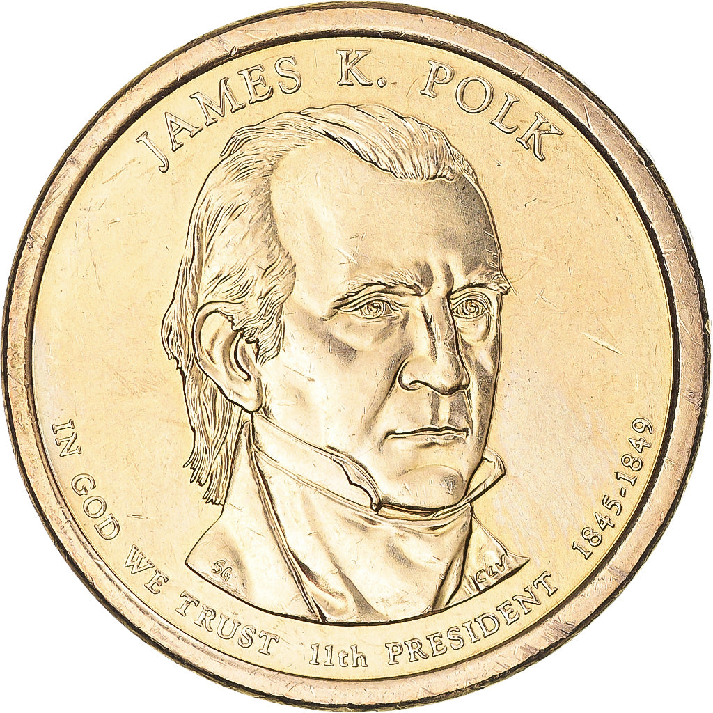 Coin, United States, James K. Polk, Dollar, 2009, U.S. Mint, Denver, MS(60-62)
