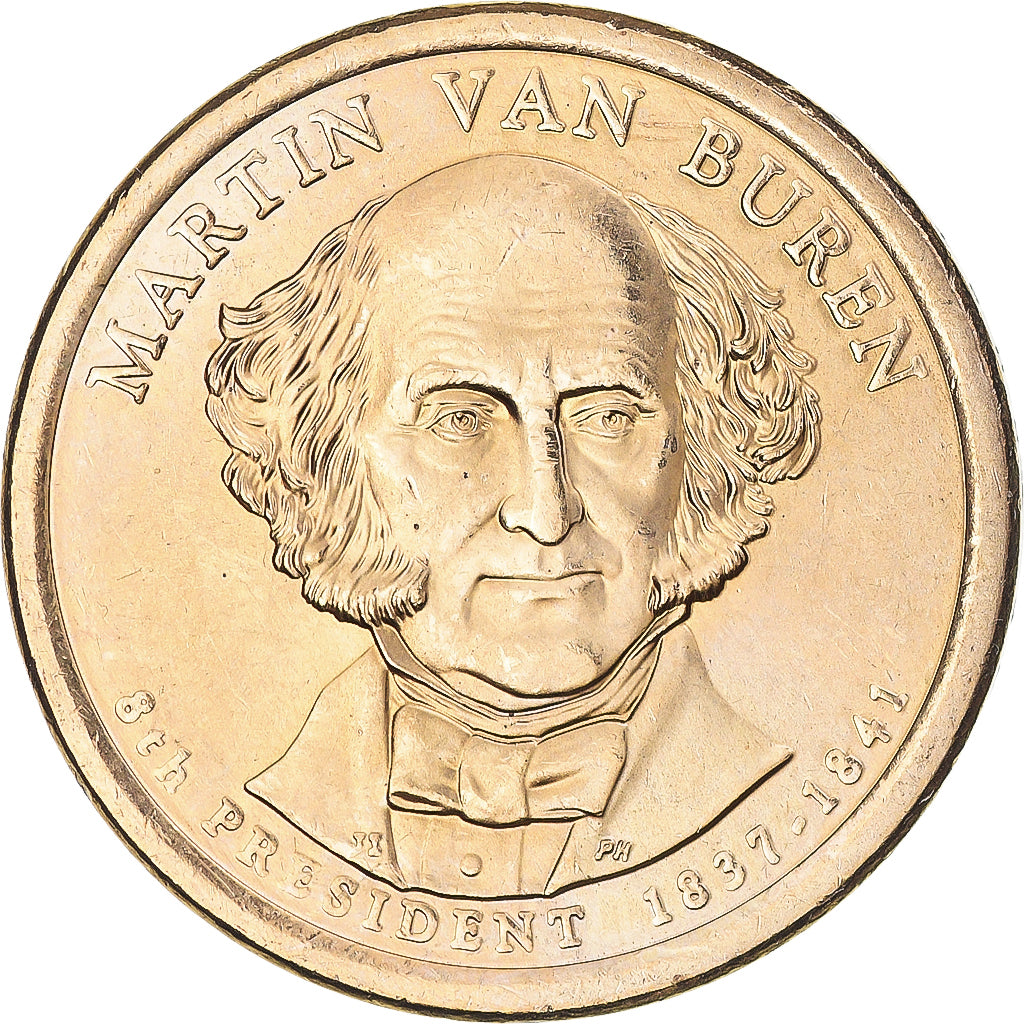 Coin, United States, Martin Van Buren, Dollar, 2008, U.S. Mint, Denver