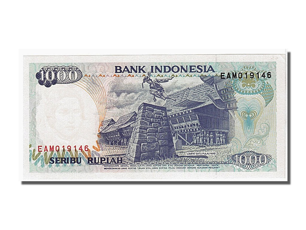 Biljet, Indonesië, 1000 Rupiah, 1992, NIEUW