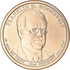 Moneta, USA, Franklin D. Roosevelt, Dollar, 2014, Philadelphia, MS(60-62)