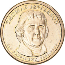 Coin, United States, Thomas Jefferson, Dollar, 2007, U.S. Mint, Denver