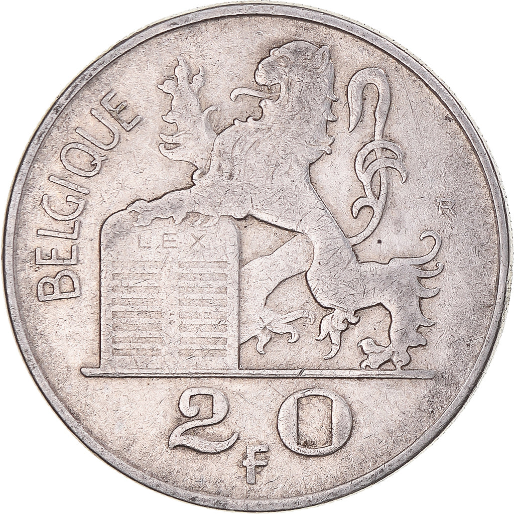 Coin, Belgium, Régence Prince Charles, 20 Francs, 20 Frank, 1950, Brussels