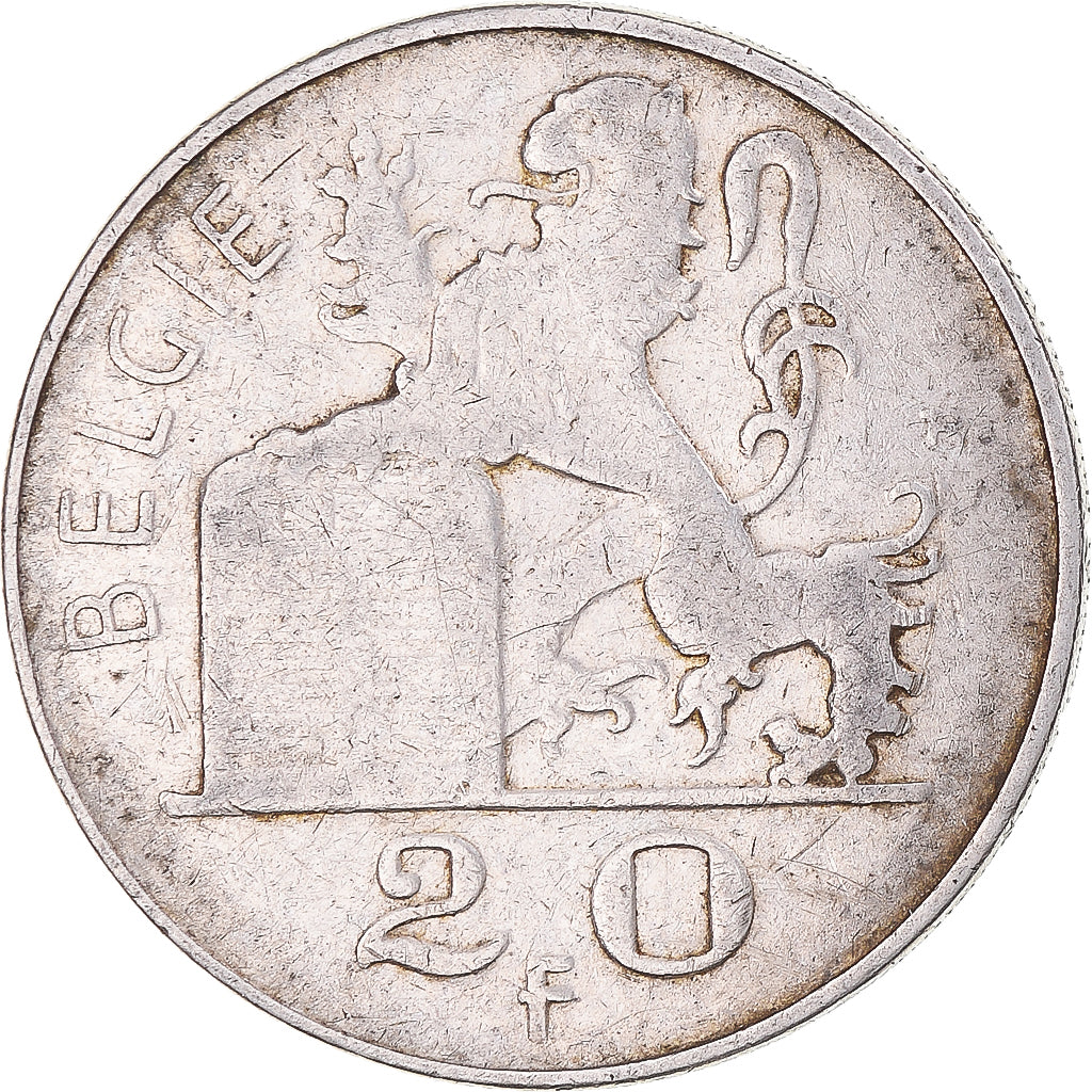 Moneta, Belgio, Baudouin I, 20 Francs, 20 Frank, 1953, Brussels, BB, Argento