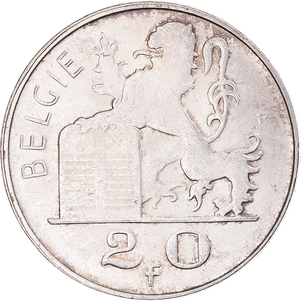 Moneta, Belgio, Baudouin I, 20 Francs, 20 Frank, 1953, Brussels, BB+, Argento
