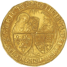 Moneda, Francia, Henri VI, Salut d'or, 1422-1453, Saint Lô, Rare, EBC, Oro