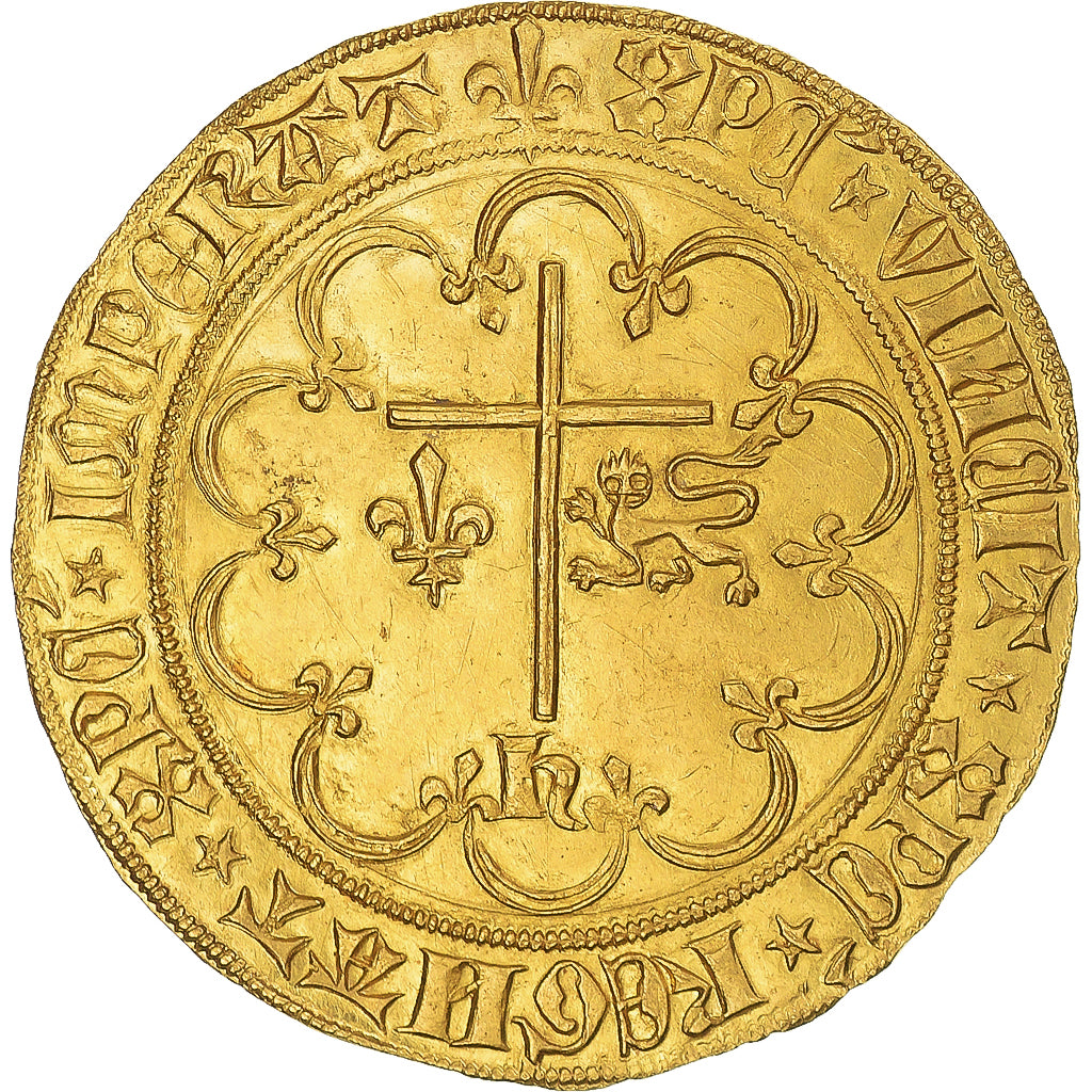 Moneda, Francia, Henri VI, Salut d'or, 1422-1453, Saint Lô, Rare, EBC, Oro