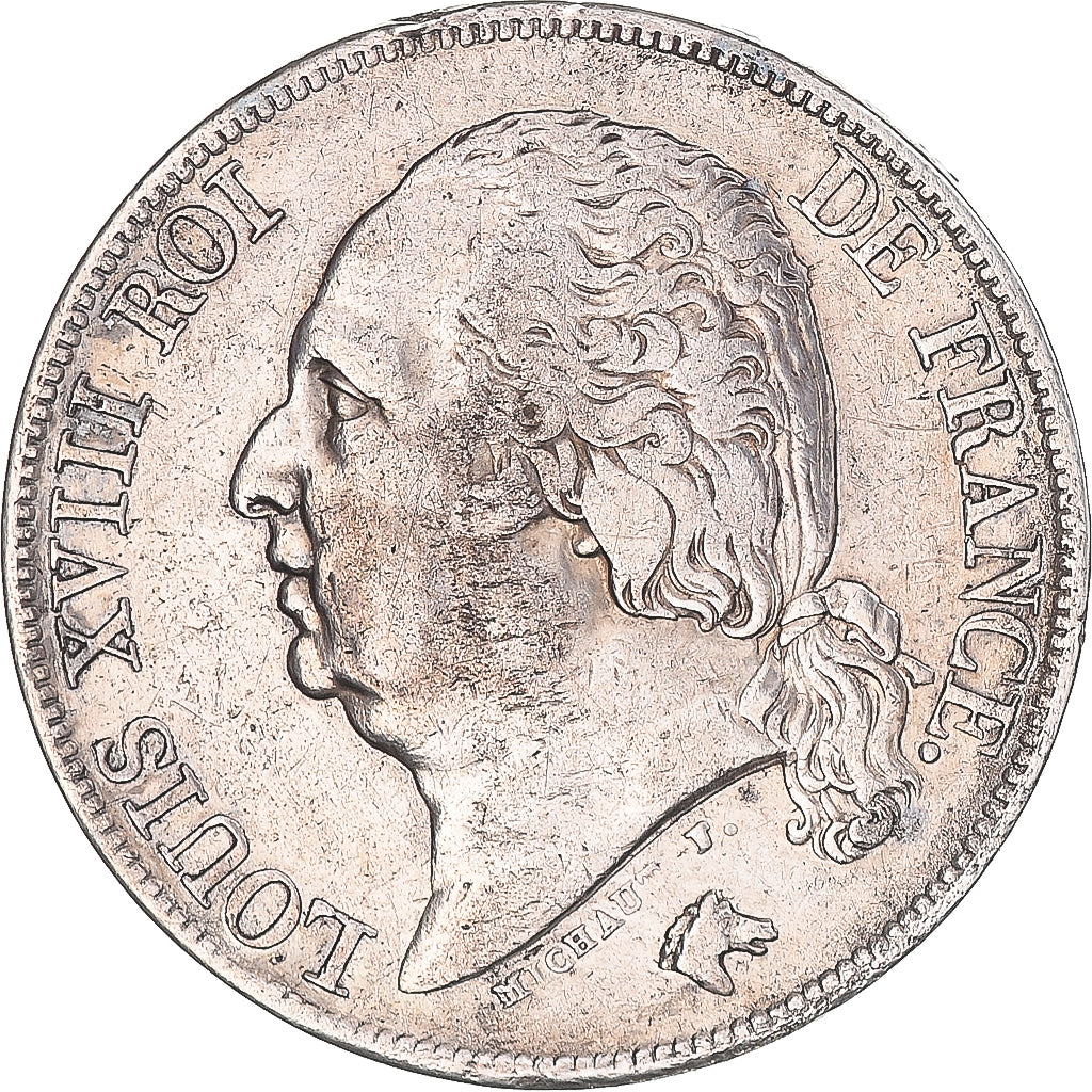 Moneta, Francja, Louis XVIII, 2 Francs, 1817, Rouen, Rzadkie, VF(30-35), Srebro