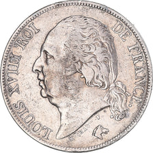 Moneta, Francja, Louis XVIII, 2 Francs, 1817, Rouen, Rzadkie, VF(30-35), Srebro