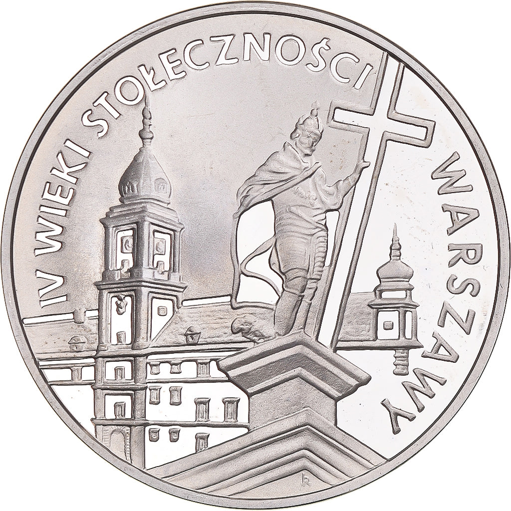Moeda, Polónia, 20 Zlotych, 1996, Warsaw, MS(65-70), Prata, KM:309