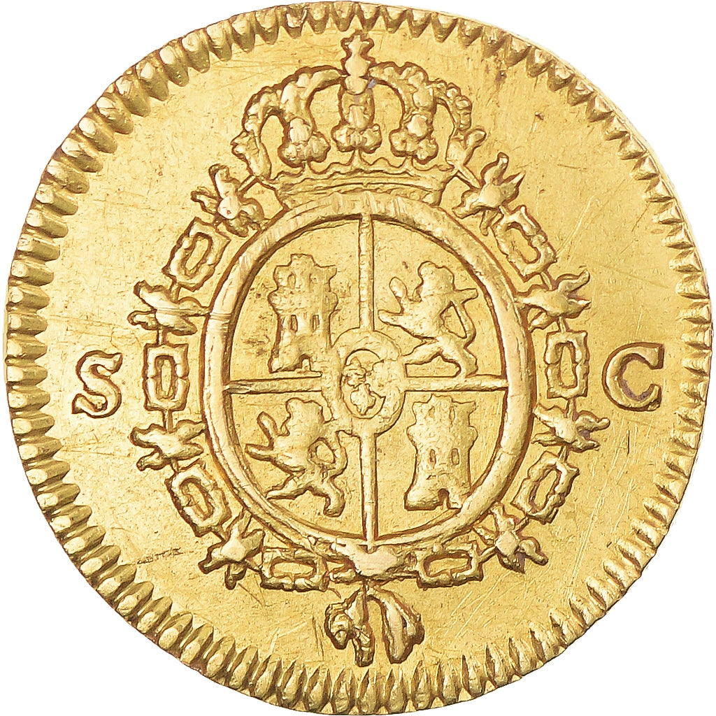 Münze, Spanien, Charles III, 1/2 Escudo, 1788, Seville, SS+, Gold, KM:425.2
