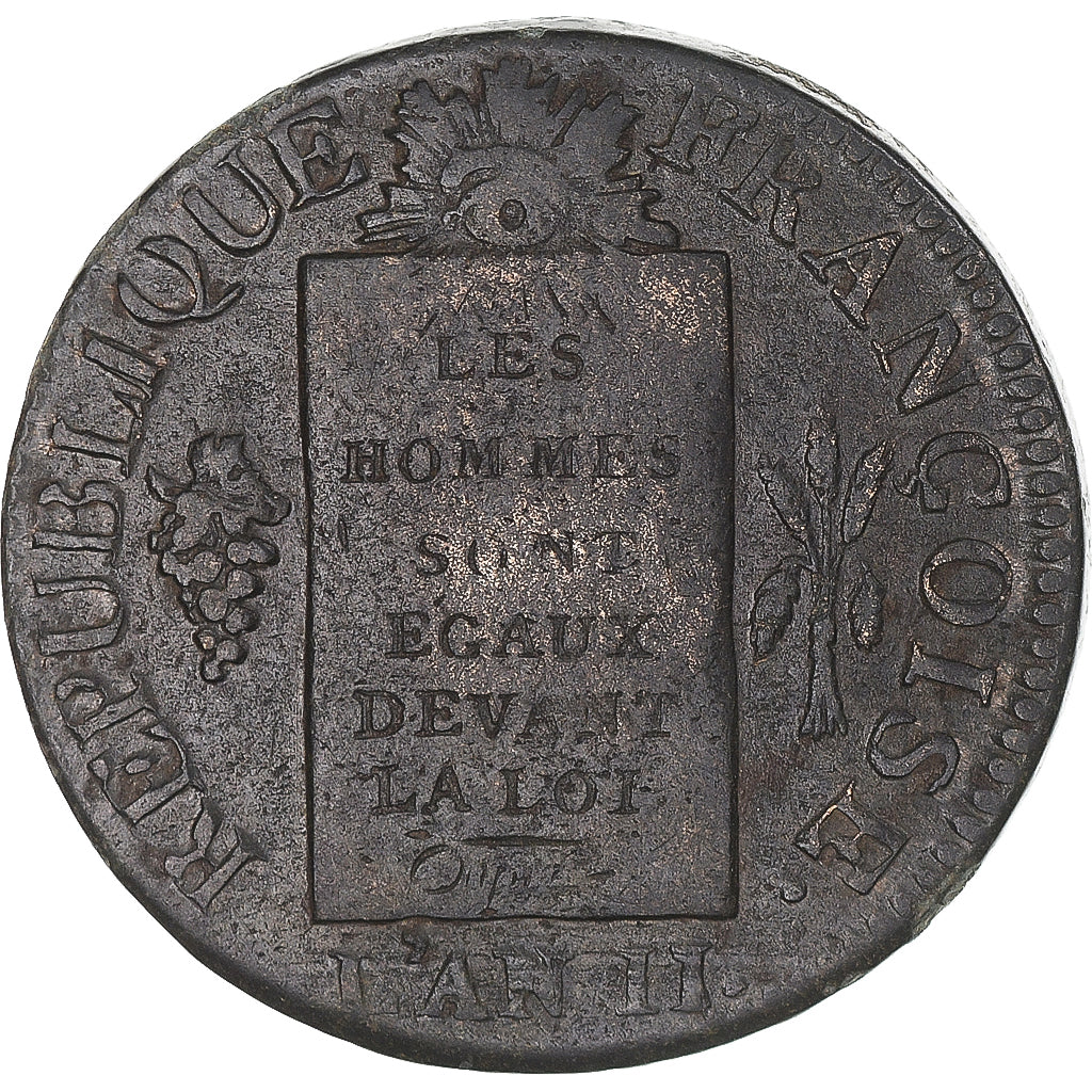 Coin, France, Sol aux balances françoise, Sol, 1793, Metz, VF(30-35), Bronze