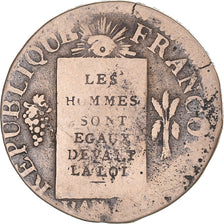 Munten, Frankrijk, Sol aux balances françoise, Sol, 1793, Lille, FR, Bronzen