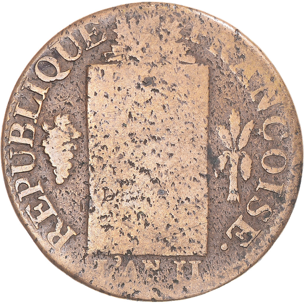 Münze, Frankreich, Sol aux balances françoise, Sol, 1793, Metz, S, Bronze