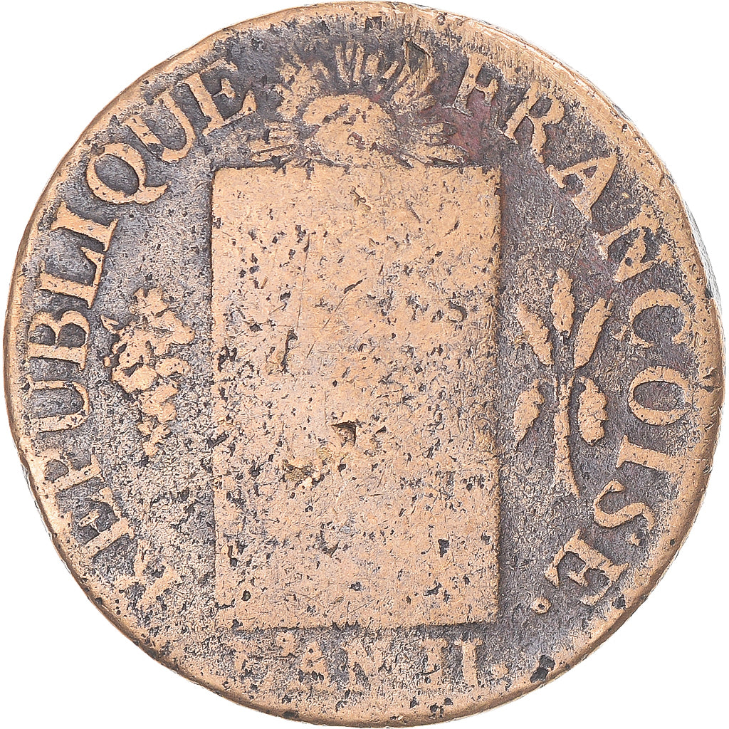 Münze, Frankreich, Sol aux balances non daté, Sol, (1794), Metz, S, Bronze