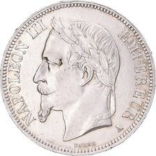 Moneta, Francia, Napoleon III, 5 Francs, 1867, Paris, BB+, Argento, KM:799.1