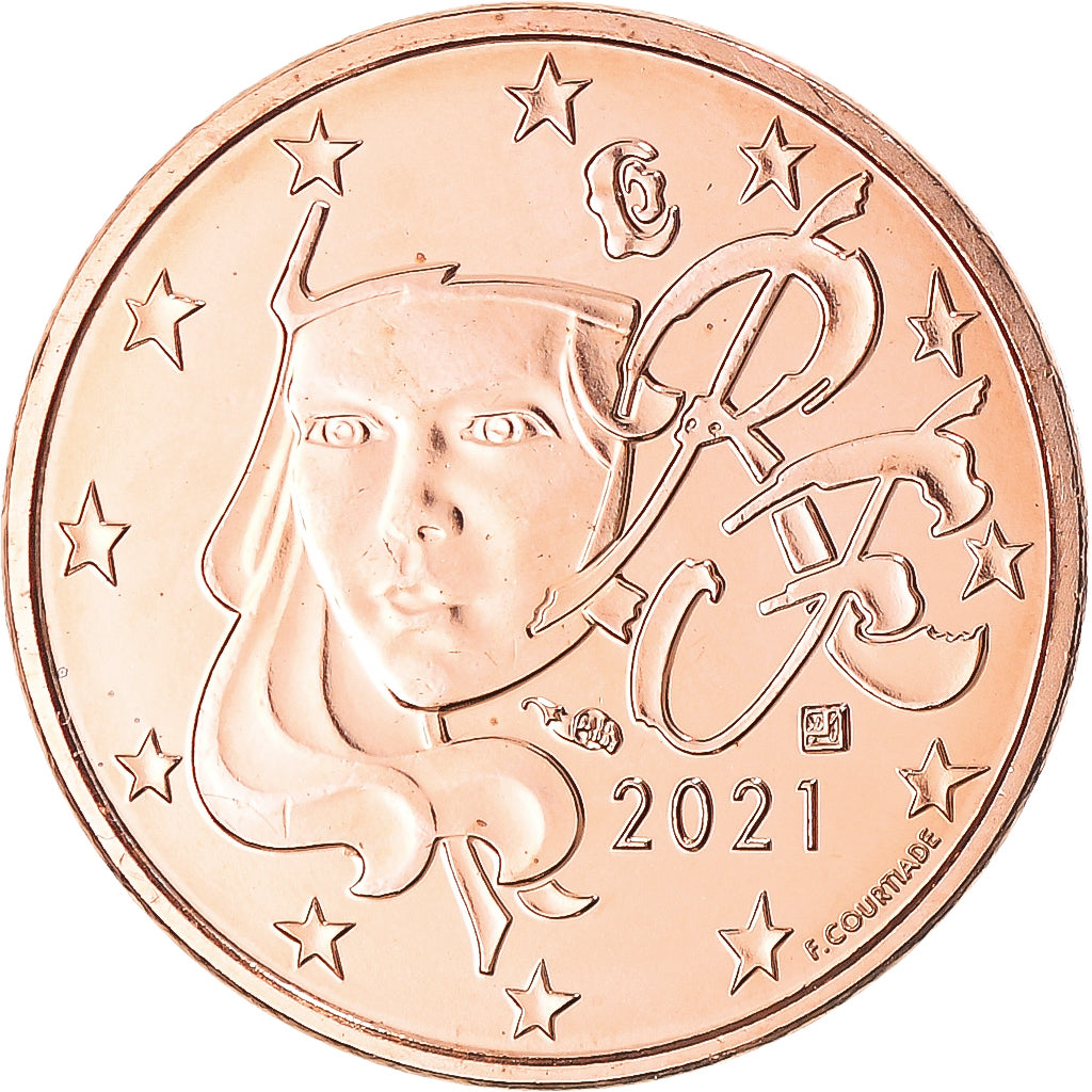 Francia, Monnaie de Paris, Euro Cent, 2021, Pessac, BU, UNC, Acier plaqué