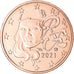 Francia, Monnaie de Paris, Euro Cent, 2021, Pessac, BU, UNC, Acier plaqué