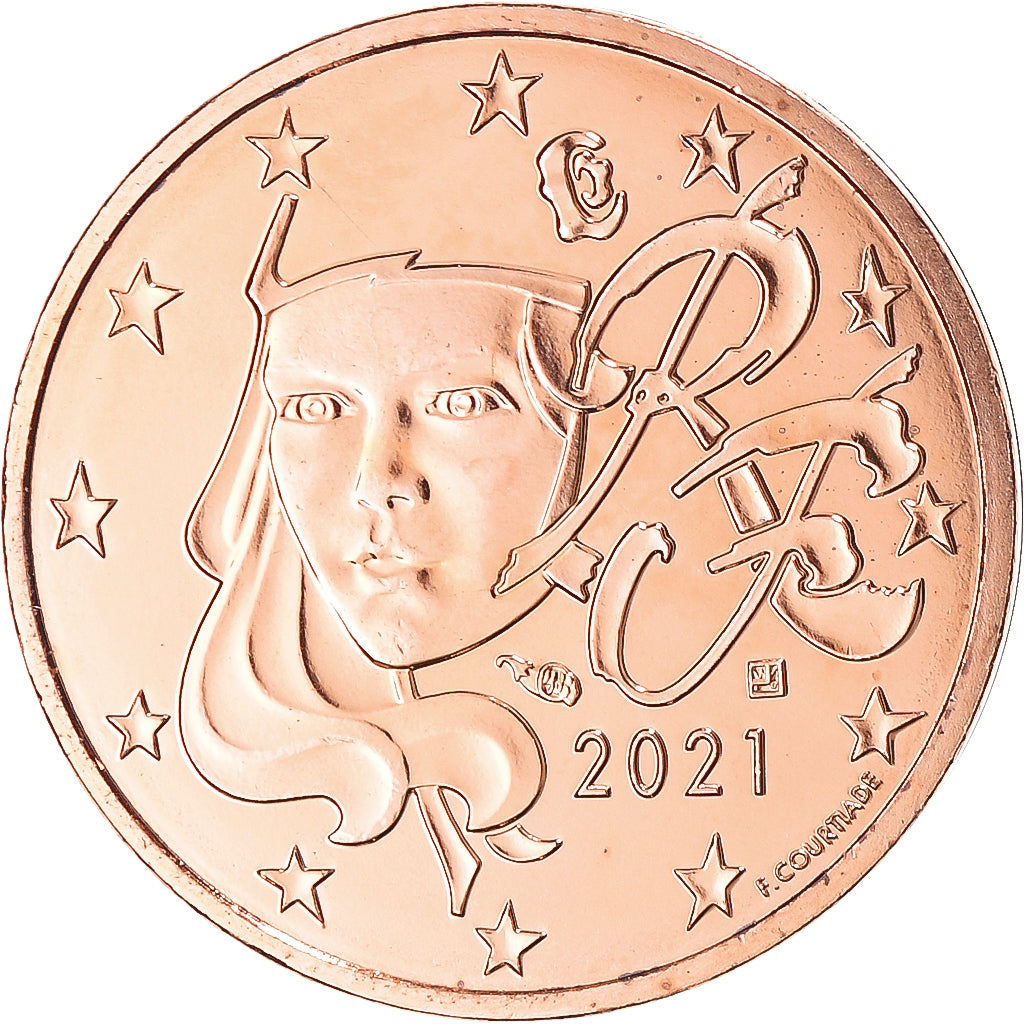 Frankreich, Monnaie de Paris, 2 Euro Cent, 2021, Pessac, BU, UNC, Acier plaqué