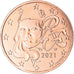Frankreich, Monnaie de Paris, 2 Euro Cent, 2021, Pessac, BU, UNC, Acier plaqué