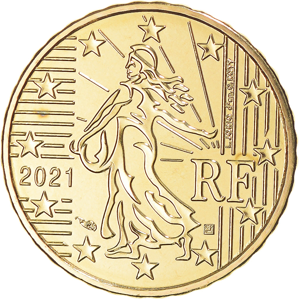 France, Monnaie de Paris, 10 Euro Cent, 2021, Pessac, BU, UNC, Acier plaqué