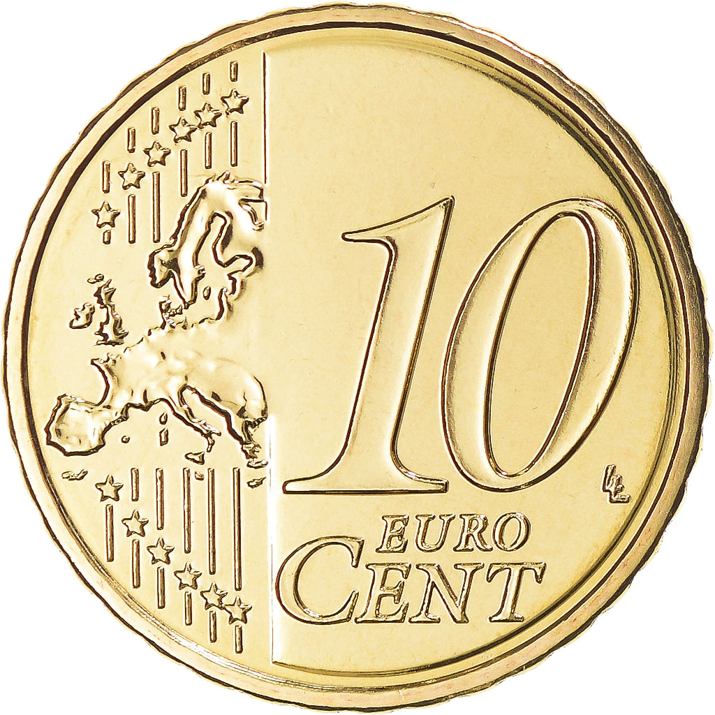 France, Monnaie de Paris, 10 Euro Cent, 2021, Pessac, BU, UNC, Acier plaqué