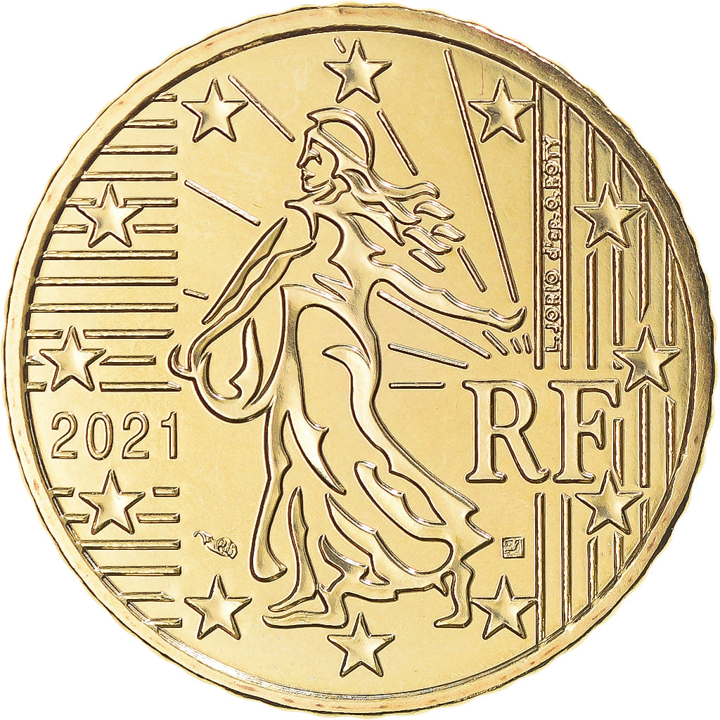 Francia, Monnaie de Paris, 50 Euro Cent, 2021, Pessac, BU, UNC, Acier plaqué