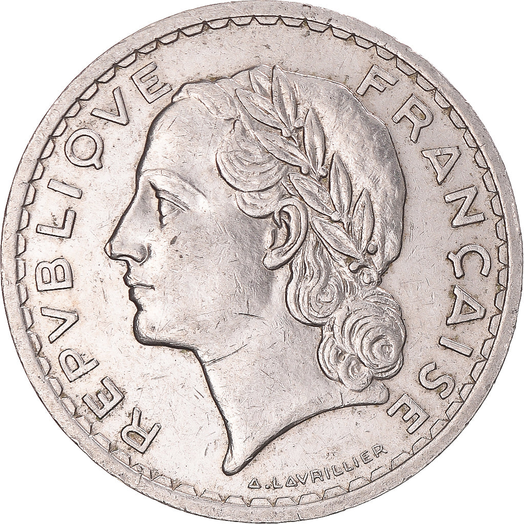 Münze, Frankreich, Lavrillier, 5 Francs, 1935, Paris, SS, Nickel, KM:888