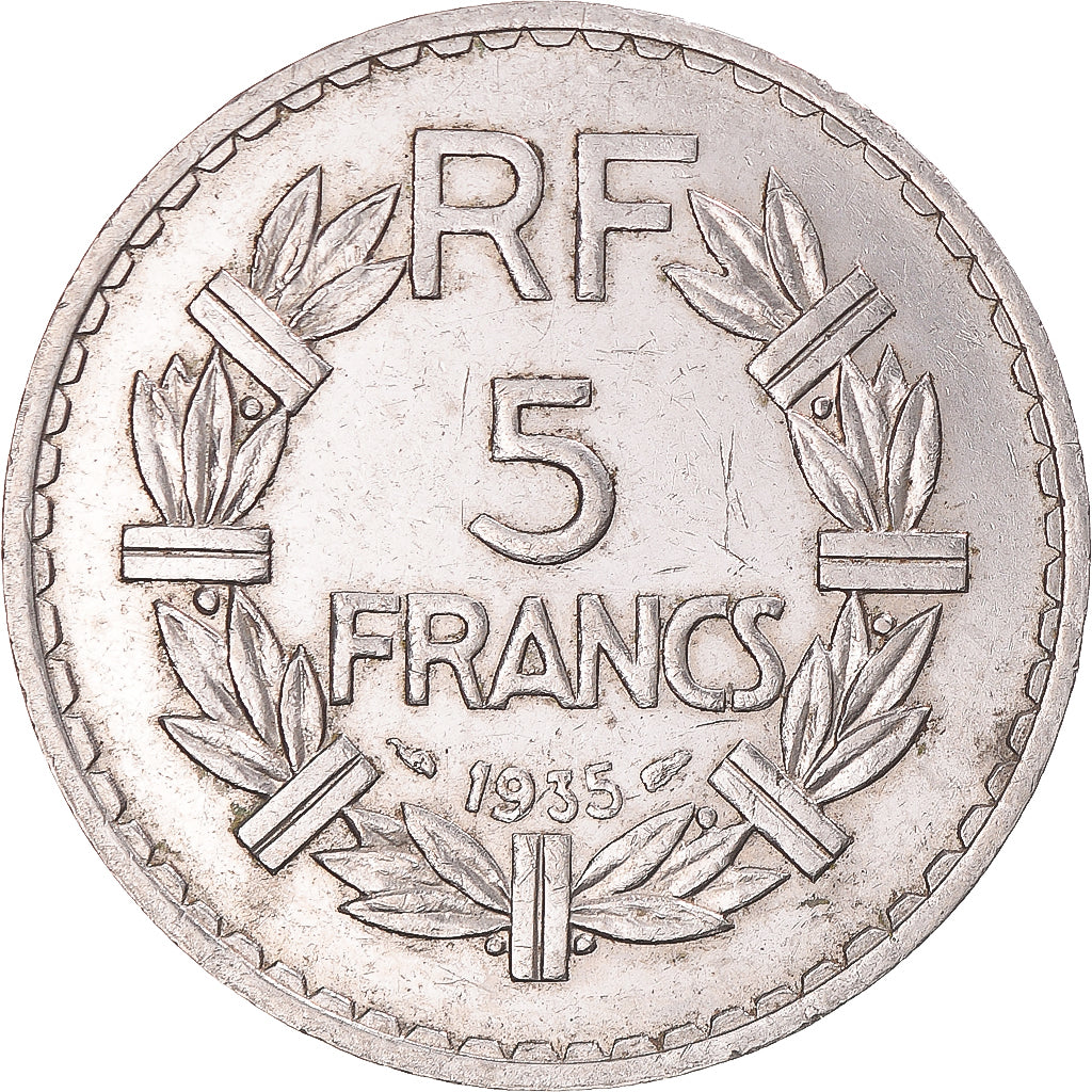 Münze, Frankreich, Lavrillier, 5 Francs, 1935, Paris, SS, Nickel, KM:888