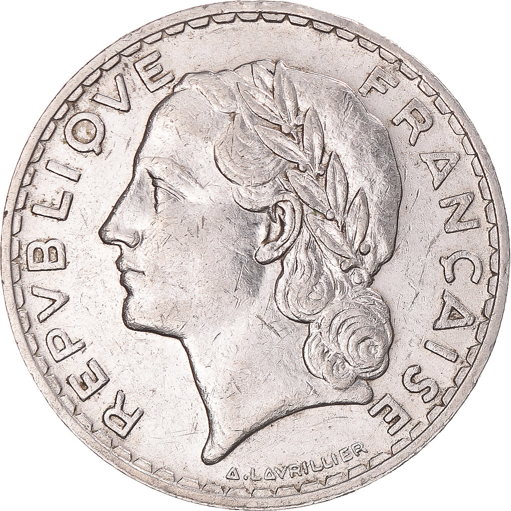 Moneta, Francia, Lavrillier, 5 Francs, 1933, Paris, BB, Nichel, KM:888