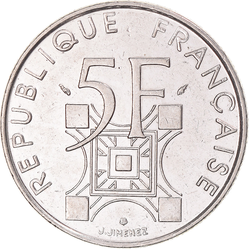 Monnaie, France, Tour Eiffel, 5 Francs, 1989, Paris, TTB, Nickel, Gadoury:772