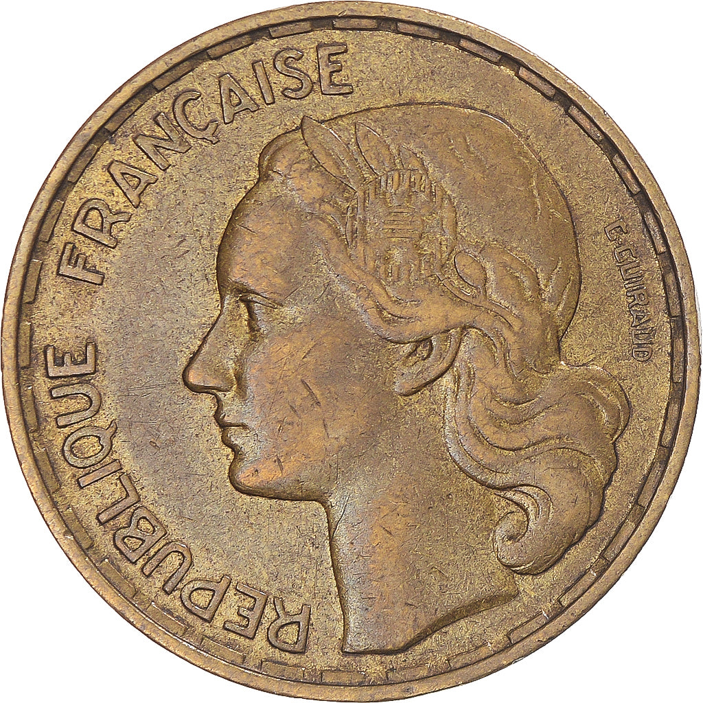 Munten, Frankrijk, Guiraud, 50 Francs, 1953, Paris, ZF, Aluminum-Bronze