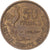 Moneda, Francia, Guiraud, 50 Francs, 1952, Paris, MBC, Aluminio - bronce