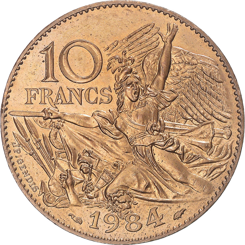 Moneda, Francia, François Rude, 10 Francs, 1984, Tranche A, EBC, Níquel -