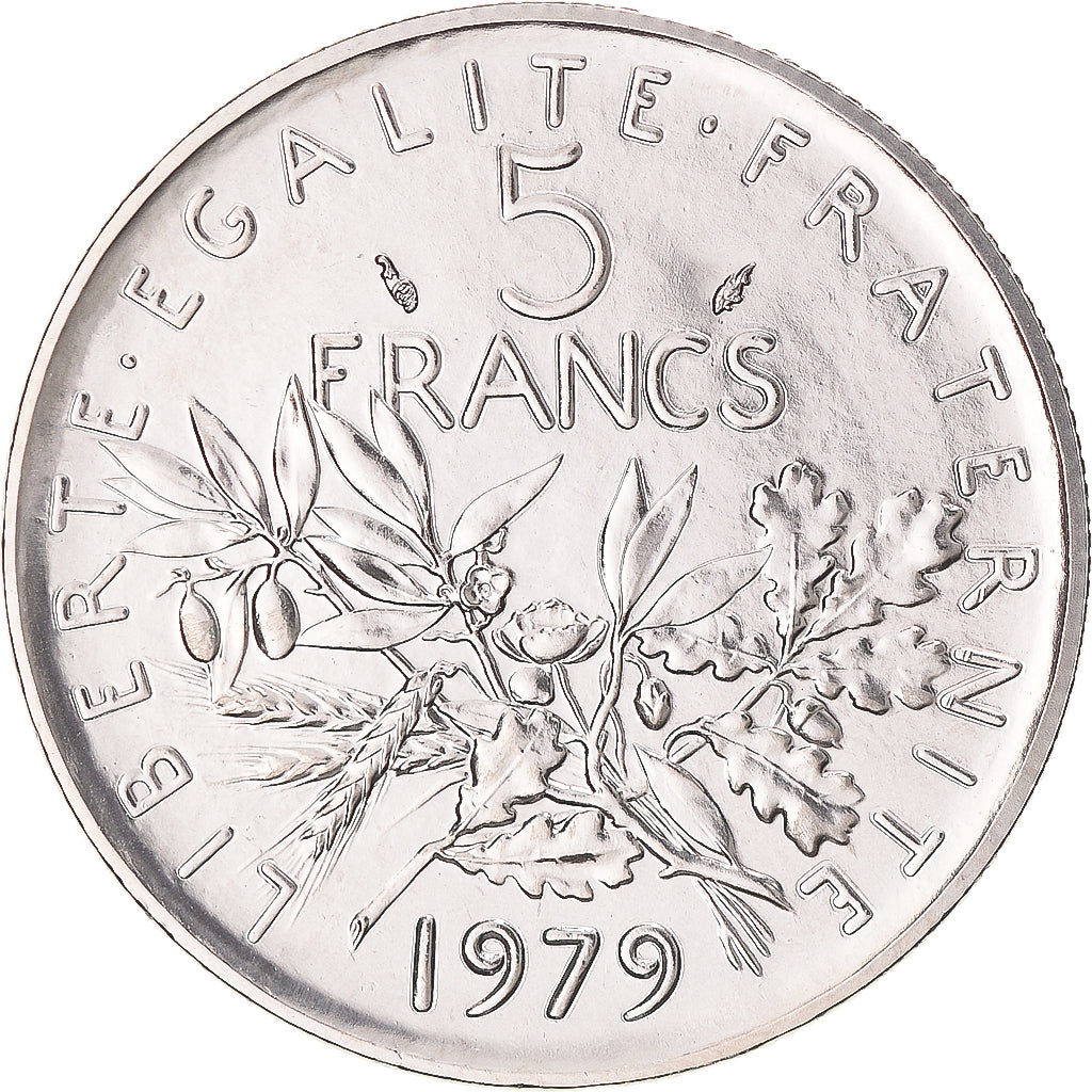 Moneta, Francia, Semeuse, 5 Francs, 1979, Paris, FDC, Nichel placcato