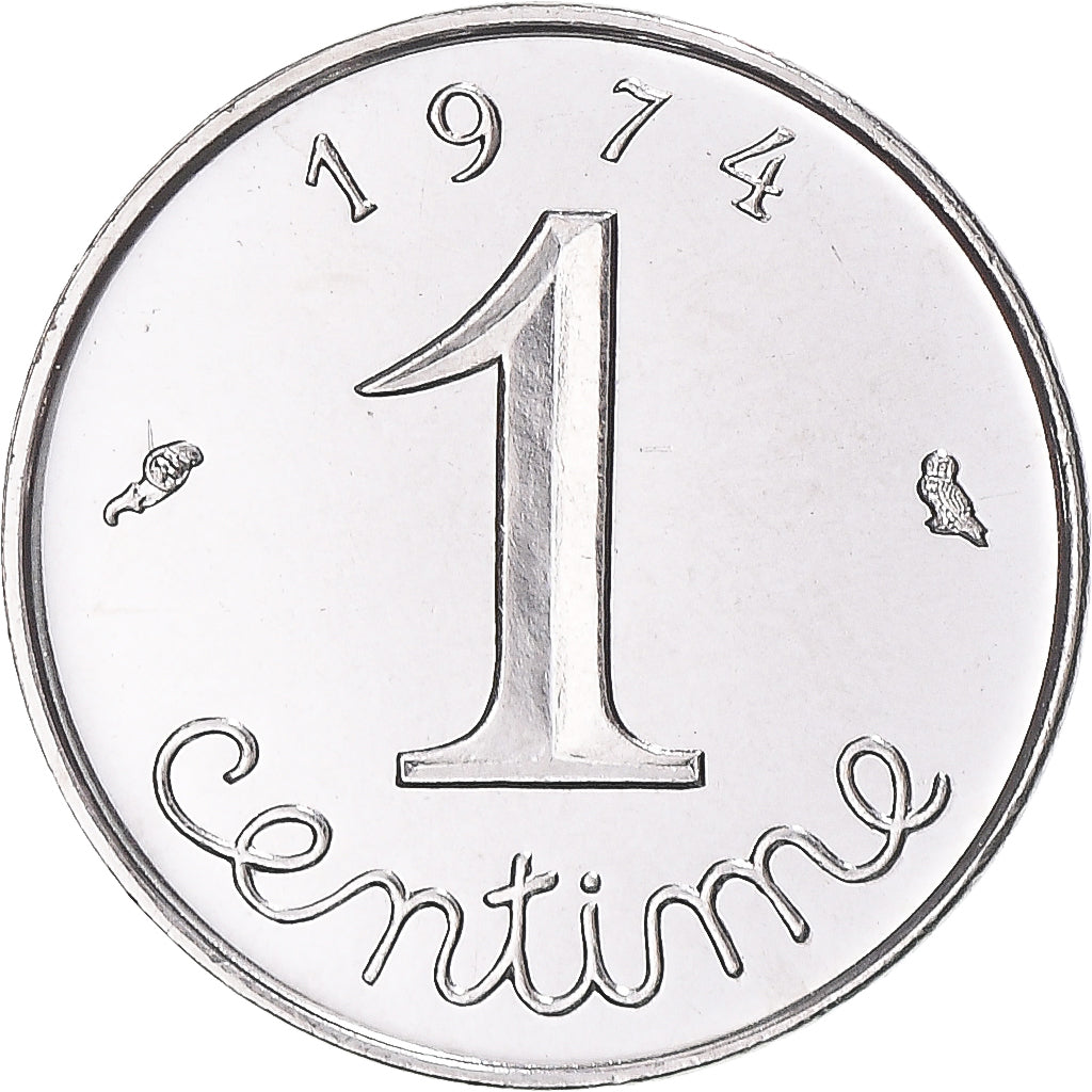 Coin, France, Épi, Centime, 1974, Paris, MS(65-70), Stainless Steel, KM:928