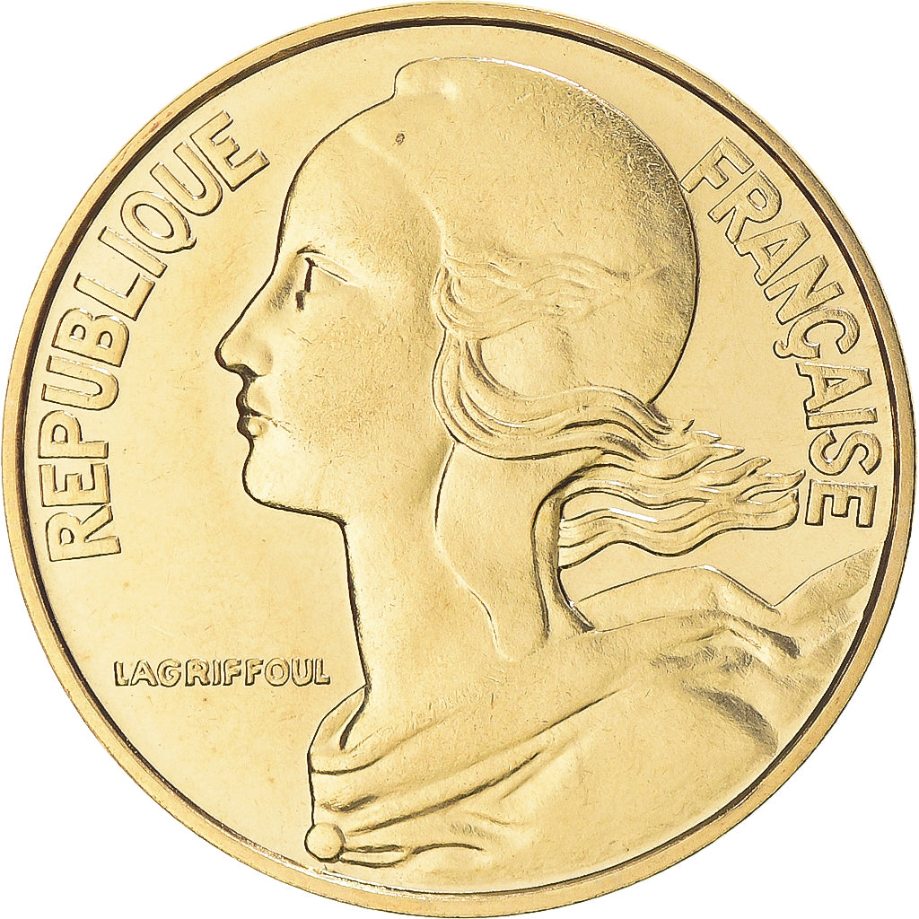Moneta, Francja, Marianne, 20 Centimes, 1974, Paris, MS(65-70), Aluminium-Brąz