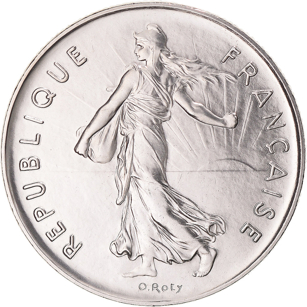 Moneda, Francia, Semeuse, 5 Francs, 1974, Paris, FDC, Níquel recubierto de