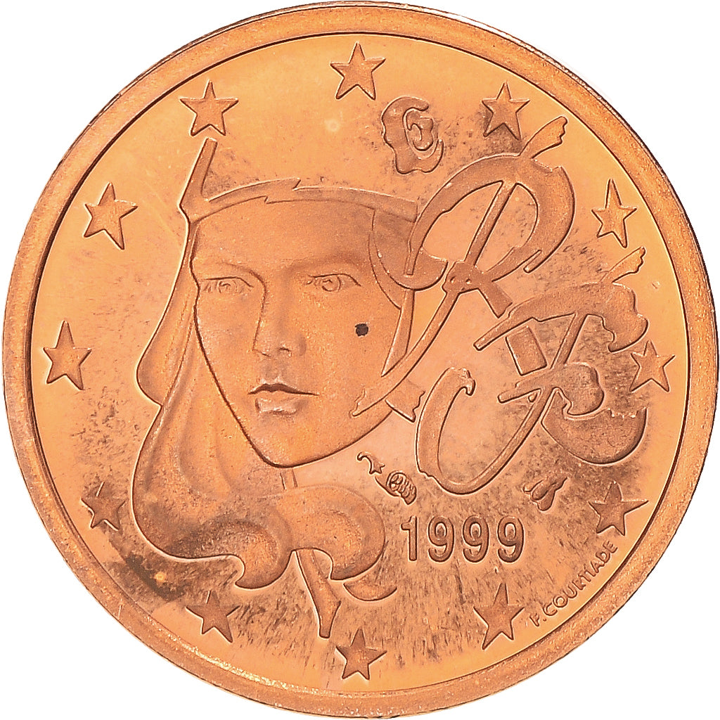 Francia, Euro Cent, 1999, Paris, FDC, Cobre chapado en acero, Gadoury:1, KM:1282
