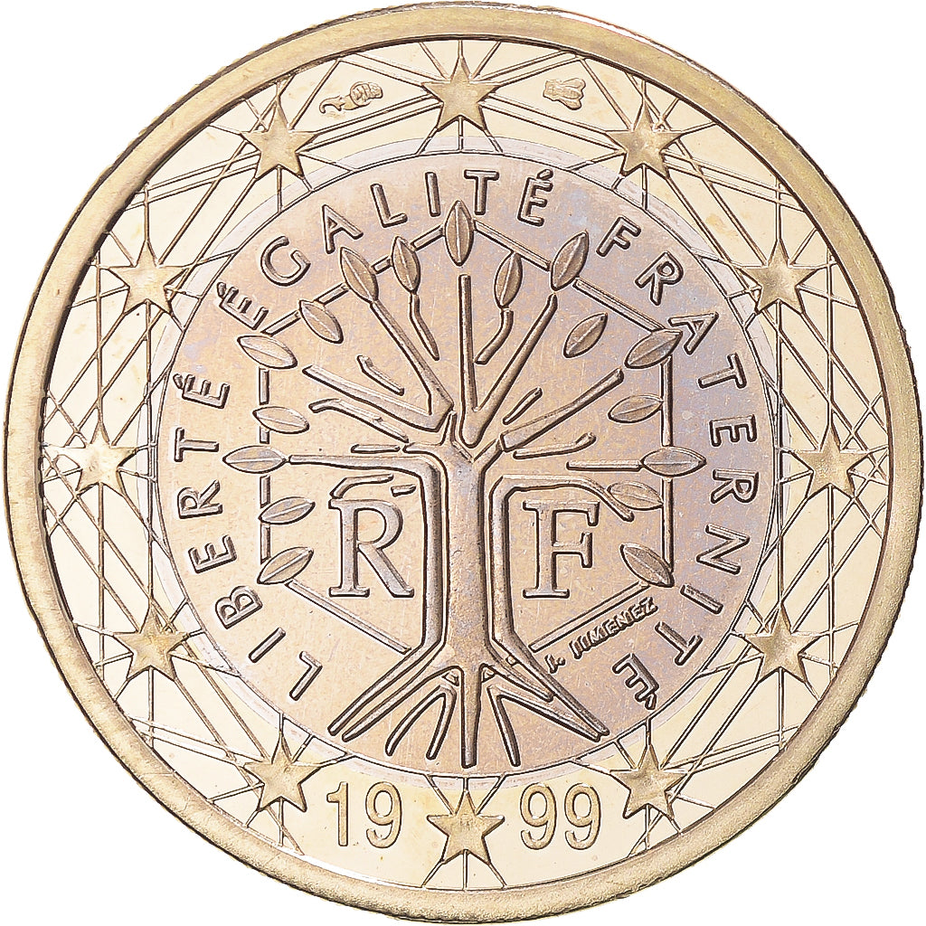 France, Euro, 1999, Paris, MS(65-70), Bi-Metallic, Gadoury:7, KM:1288