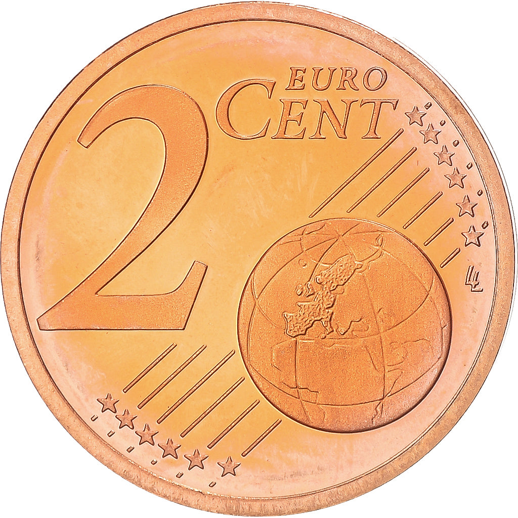Francia, 2 Euro Cent, 2001, Paris, FDC, Cobre chapado en acero, Gadoury:2