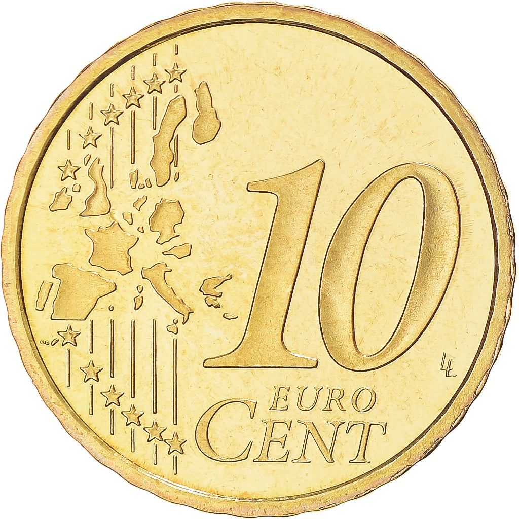 France, 10 Euro Cent, 2001, Paris, FDC, Laiton, Gadoury:4., KM:1285