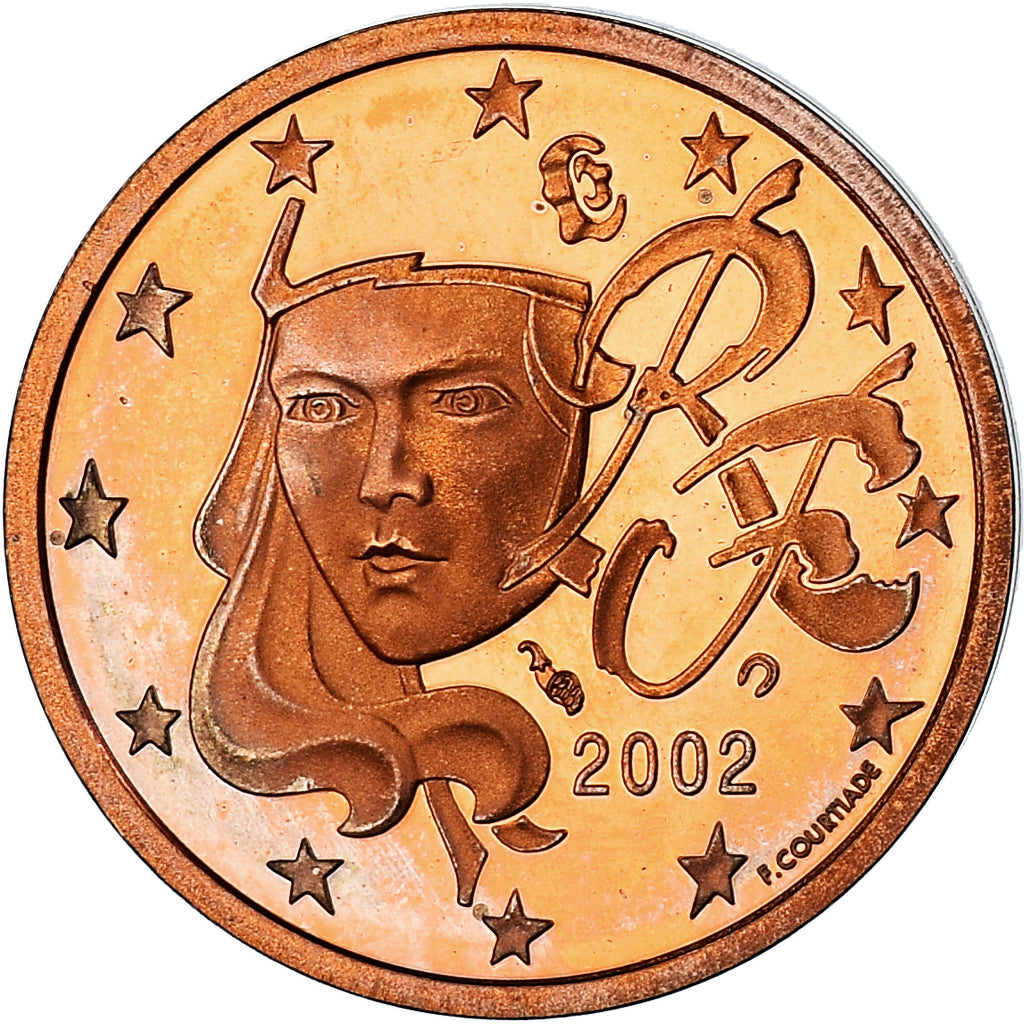 France, 2 Euro Cent, 2002, Paris, Proof / BE, FDC, Cuivre plaqué acier