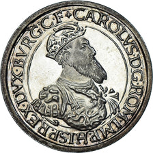 Coin, Belgium, Charles Quint, 5 Ecu, 1987, Brussels, AU(55-58), Silver, KM:166